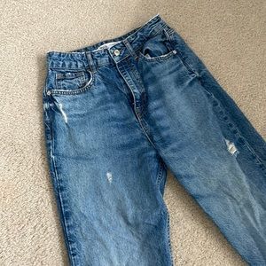 Zara distressed mom jeans